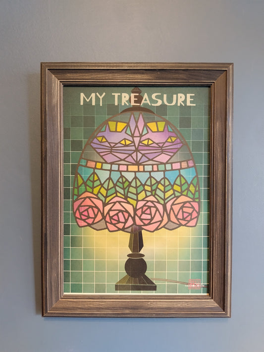 A-080【MY TREASURE】 ステンドグラス アート