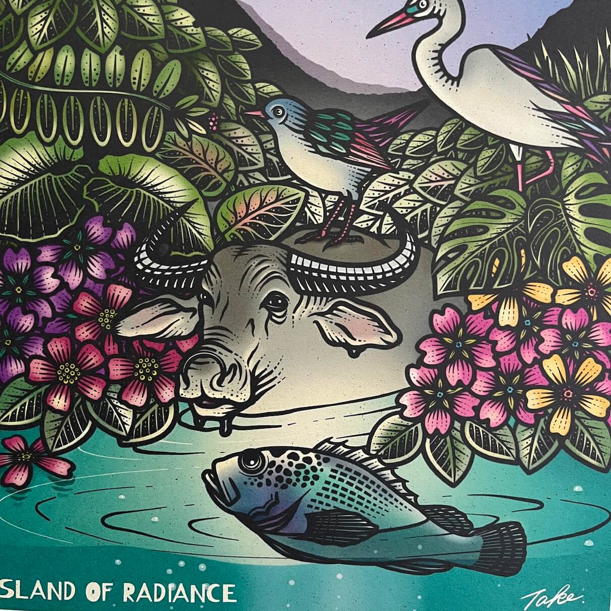 A-144【ISLAND OF RADIANCE】輝きの島 デザインアート – TAKENOKURASHI