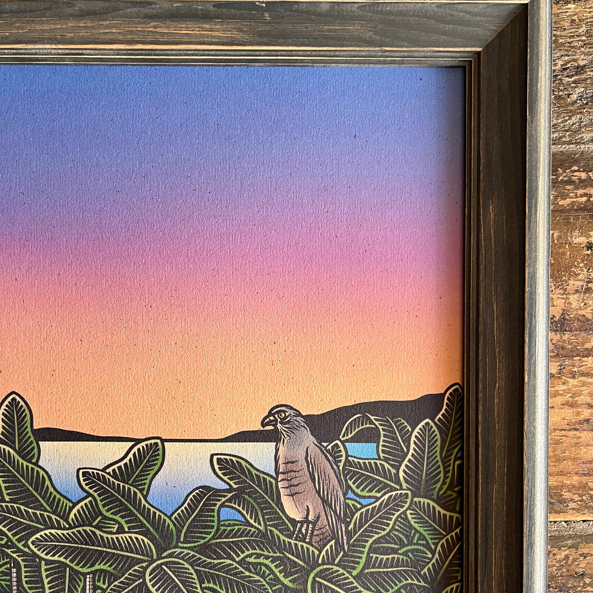 A-159【SUNSET ON THE ISLAND】島の夕暮れ アート